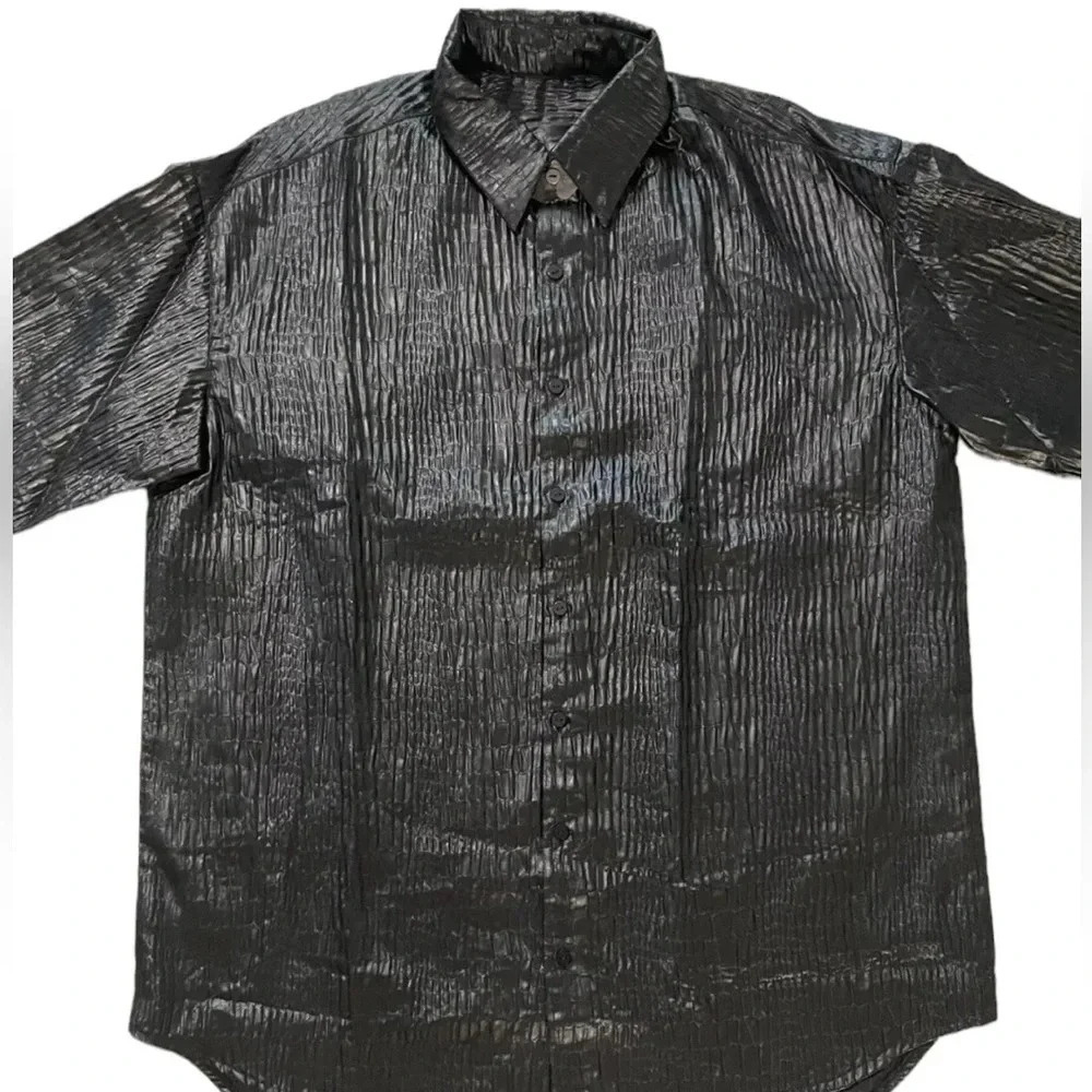 Gap Metallic Stripe Mob Wife Big‎ Shirt L